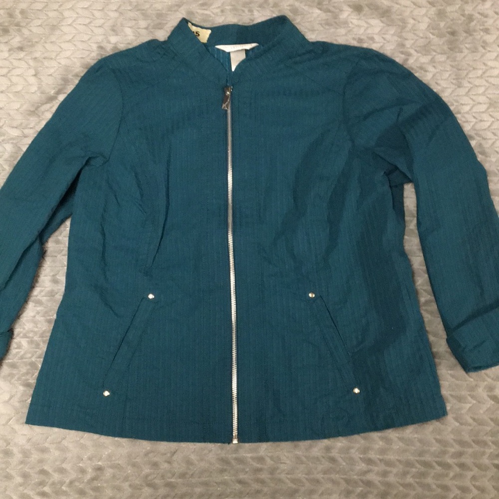 Green Zip-Up Blazer